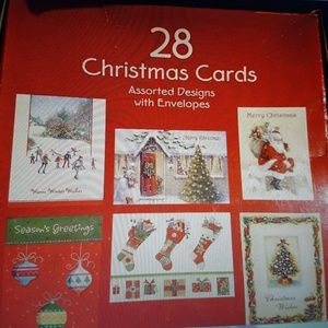 28 new Christmas cards assorted designs with envel